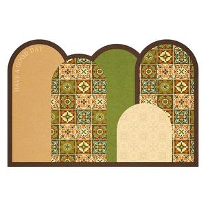 Tapete de Entrada Personalizable con Diseño de Patchwork, Resistente a las Manchas, Lavable, con Patrón Geométrico, de Fibra de Poliéster - Product Image 1