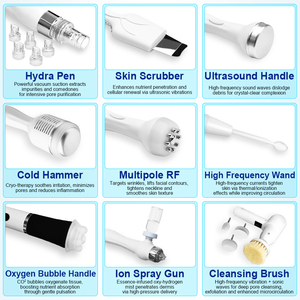 Hot Selling Spa Salon Home Use 10 in 1 Hydra Oxygen Facial Device Deep Cleaning Vacuum Blackhead Hydro Dermabrasion Machine - Product Image 3