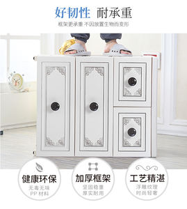 58 عرض الطائرة الكرتون البلاستيك 5 طبقات درج تخزين مع اثنين من أقفال PP منظم خزانة الملابس خزانة الصدر من الأدراج - Product Image 6