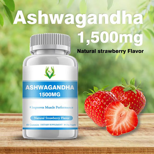 Premium Natural Energy Ashwagandha Gummies Herbal Strawberry Flavored Candy for Muscle Strength for Adults for Pregnant Women - Product Image 6