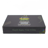 Negro mate de lujo con caja de embalaje UV Spo brillante Caja de regalo magnética con tapa