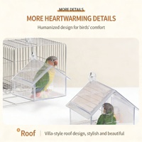 Bain de refroidissement populaire pour oiseaux, type maisonnette, pour perruches, cailles, cockatiels et petits oiseaux