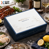 Boîte à fruits de mer en carton ondulé 5 plis, résistante aux chocs et imperméable, pour l'expédition de thon congelé
