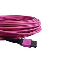 Cable de Fibra Óptica de Alta Densidad MPO MTP, 12/24 Núcleos, OM4 Multimodo, 8F/12F/24F, 3.0mm, LSZH, para Cableado de Centros de Datos