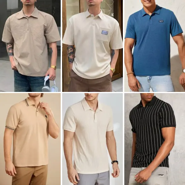 Ausverkauf von Herren gebrauchtem Sommer-POLO-Hemd Logo bestickt Reine Baumwolle Herren-POLO-T-Shirt Inventar zufallsgenerator
