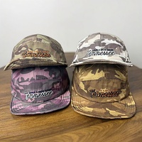 Casquette de baseball unisexe tendance style américain camouflage à 6 panneaux, réglable, souple, pour hip-hop et danse urbaine, brodée