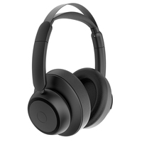 Casque sans fil supra-auriculaire à réduction de bruit active (ANC) avec haut-parleur de 40 mm, basses profondes, Bluetooth, pour la musique et le divertissement à domicile
