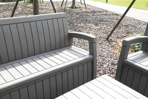 <strong>Garden</strong> Armrest <strong>Bench</strong> <strong>Plastic</strong> Large Capacity Outdoor <strong>Storage</strong> <strong>Bench</strong> for Backyard Courtyard <strong>Garden</strong> Patio Indoor Outdoor - Product Image 6