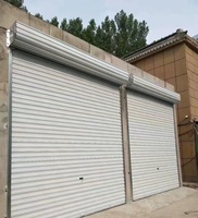 Porte à enroulement en aluminium résistante aux intempéries, design mince, style minimaliste, pour entrée extérieure de supermarché