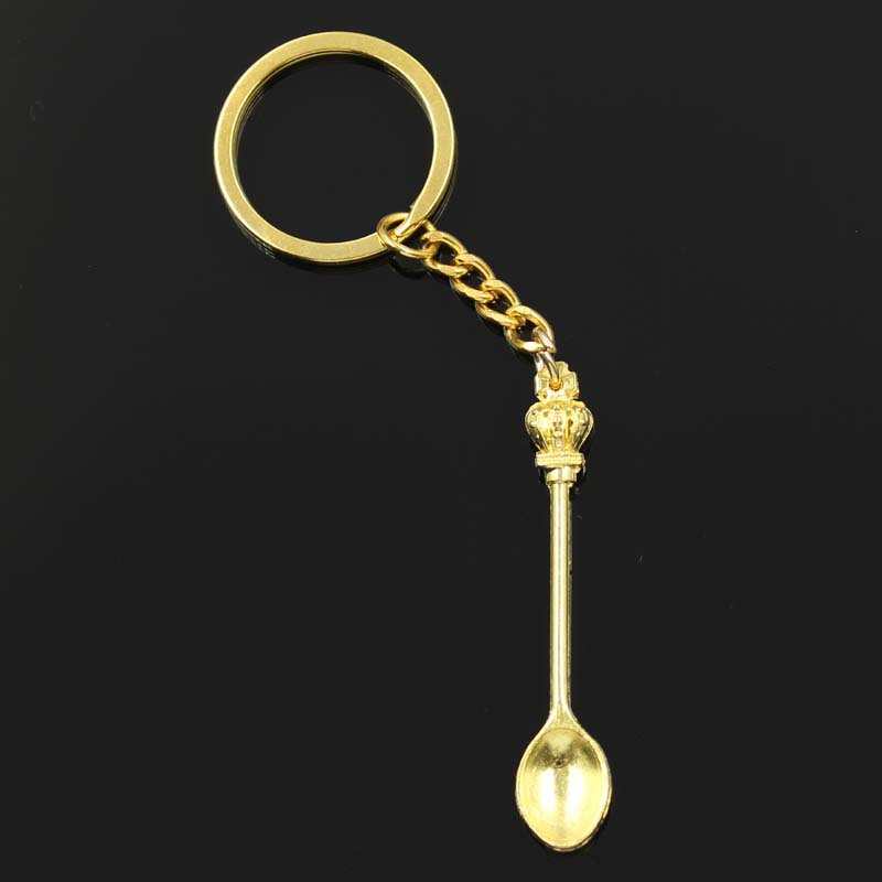 3D Metal Key Chains Mini Crown Spoon Keychain, Customized Zinc