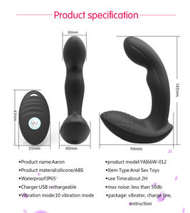 Y.Love-masajeador de próstata para hombre vibrador Anal de silicona con 10 modos de velocidad, masajeador de próstata eléctrico, vibrador anal con enchufe para hombre - Product Image 2
