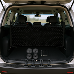 Filet élastique universel pour camion, accessoire de contrôle de cargaison extensible, pour siège arrière, organisateur de rangement de coffre, noir D0100HEMXMY - Product Image 2