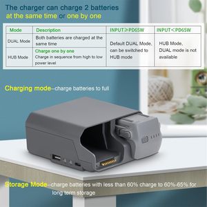 Centro de Carga LCD para Batería Air <span class=keywords><strong>3</strong></span>/Air 3S, Cargador de Batería con <span class=keywords><strong>2</strong></span> Puertos de Carga para Mavic Air <span class=keywords><strong>3</strong></span>/Air 3S - Product Image 3