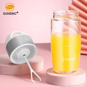 Botella Mezcladora de polvo de proteína auto agitadora de vidrio, <span class=keywords><strong>mezclador</strong></span> eléctrico de viaje para deporte, gimnasio, Fitness, 450ML - Product Image 5