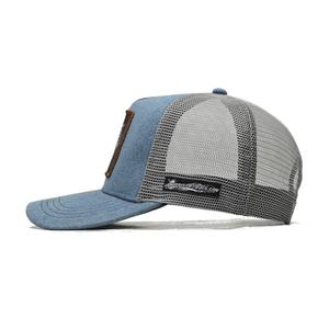 Gorra de Malla Richardson 112 Personalizada de Fábrica OEM, Visera Azul Denim, Impresión Personalizada por Sublimación, Gorra de Camionero para Hombre - Product Image 4