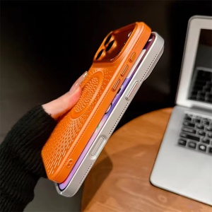 เคสระบายความร้อนแบบโปร่ง ดีไซน์หรู สำหรับ iPhone 17 15 14 13 16 12 Pro Max Plus 17Pro 17  วัสดุ PC แข็ง  ฝาหลังแม่เหล็กแบบด้าน - Product Image 4