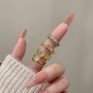 Vendita calda gotico da donna anelli regolabili di tendenza 18K placcato luna serpente ragno intarsio gioielli all'ingrosso - Product Image 2