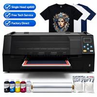 Imprimante textile DTF 33 cm XP600 pour petites entreprises avec plateau à vide et recirculation automatique d'encre blanche, facile à utiliser