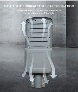 100W 200W 300W 400W LED Farola solar 6000K IP65 Aleación de aluminio Garantía de 3 años Sensor exterior Control de tiempo remoto - Product Image 4