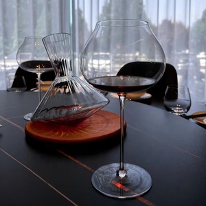 Verres à vin de luxe européens élégants à longue tige en cristal - Product Image 1