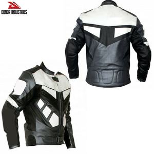 เสื้อแจ็กเก็ตหนังสำหรับผู้ชายเสื้อแจ็กเก็ตหนังสำหรับแข่งมอเตอร์ไซด์ของผู้ชายสินค้าออกใหม่ - Product Image 4