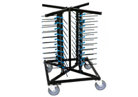 Équipement de cuisine commerciale, chariot à plateaux pliable en acier inoxydable, écologique, pour restaurant, hôtel, traiteur, buffet