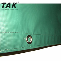 Bâche en tissu enduit PVC TAK de haute qualité anti-UV 300gsm-1400gsm pour camion, tente, extérieur, imperméable, verte, en rouleau