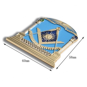 Scenic Area Building Commemorative Gift <b>Blue</b> Color Soft Enamel Sand Bottom Nameplate - Product Image 3