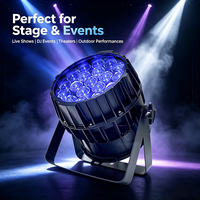 Projecteur LED étanche 19x15W avec zoom 4-en-1, lumière PAR IP65 pour concerts et parcs à thème, éclairage Wash Beam