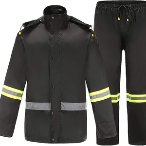 Chaqueta Impermeable de Alta Calidad, Reflectante, de <span class=keywords><strong>2</strong></span> Piezas, con Capucha, Traje de Lluvia de Poliéster y PVC - Product Image 3