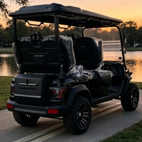 Voiturette de golf électrique tout-terrain 72V au lithium, 4 places, surélevée et personnalisée, homologuée pour la route, pour terrains de golf et complexes hôteliers