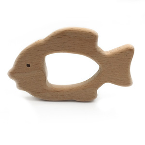 Mordedor de madera con forma de pez, juguete colgante para bebé, pulsera de madera de haya, gimnasio de actividades para niños, accesorios para bebés - Product Image 6