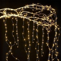 Cascade de Noël étanche pour l'extérieur Lumières LED Fée Lumières Cascade Plug In