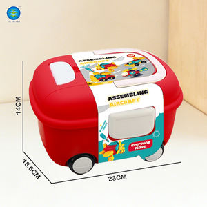 Juego de Juguetes Educativos STEM de Plástico para Ensamblar, Kit de Aprendizaje Montessori, Tren de Fricción con Mapa y Cubo para Niños - Product Image 6