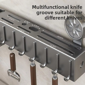 Estante de Almacenamiento de <span class=keywords><strong>Metal</strong></span> para Equipo de Cocina, Soporte Magnético para Cuchillos, Organizador de Accesorios de Cocina para Pared - Product Image 5