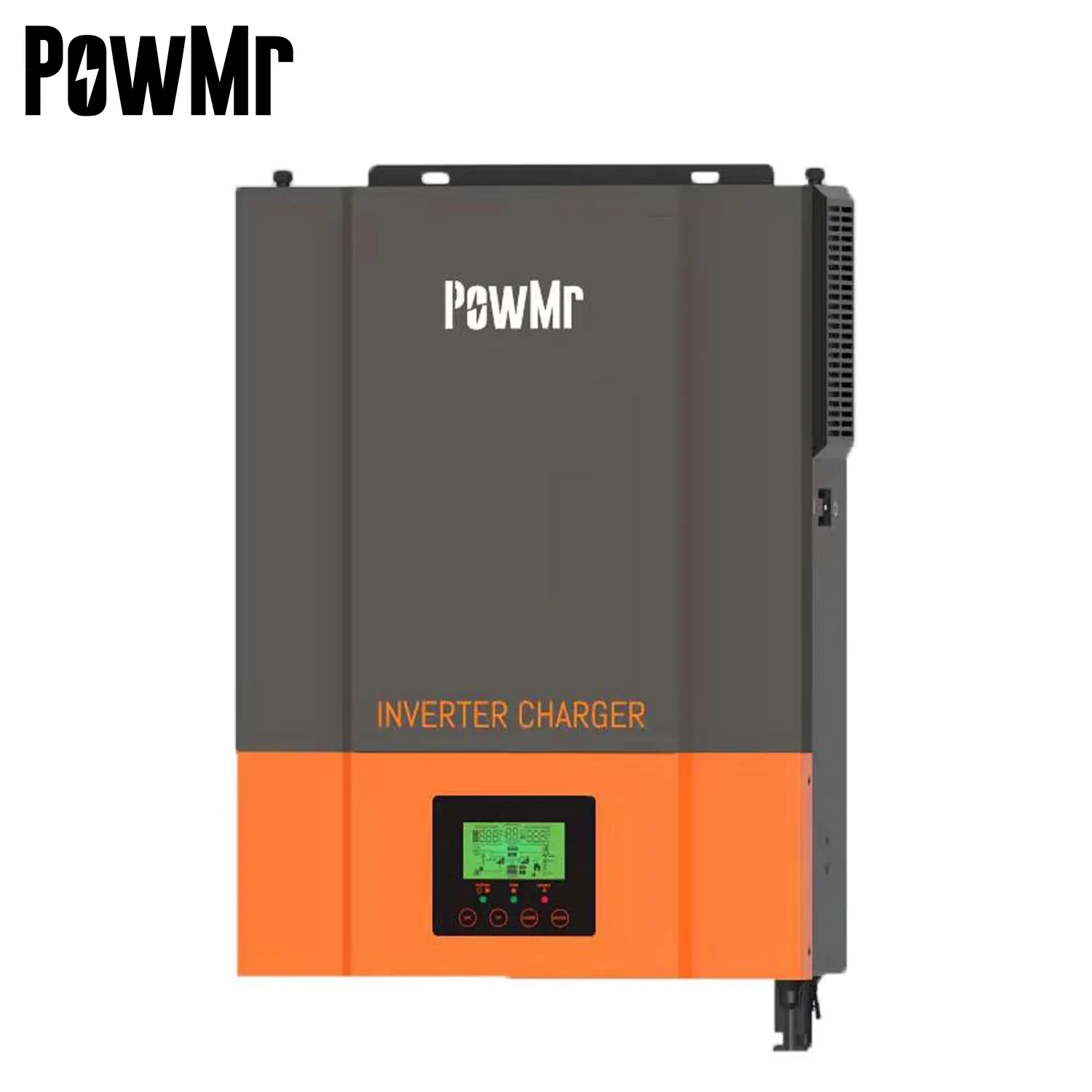 PowMr 고주파 3.6KW 24V 220V 3600W 순수 사인파 하이브리드 태양 광 인버터 120A MPPT 충전 컨트롤러