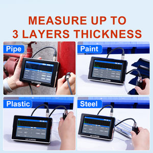 Jauge d'épaisseur ultrasonique en alliage Linshang LS216, mesure l'épaisseur des substrats multicouches, résolution 1 m, en temps réel - Product Image 3