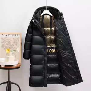 Blouson matelassé pour homme, <span class=keywords><strong>doudoune</strong></span> unisexe, noir doré, avec logo, long, à capuche, épais, chaud, pour femmes, couples, vestes d'hiver pour l'extérieur - Product Image 1