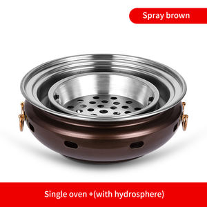 فرن شواء كوري صغير محمول للاستعمال الخارجي مستدير للشواء فرن فحم تجاري - Product Image 5