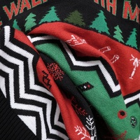Pull tricoté de Noël européen et américain 2026, col rond, jacquard double face, vente en gros transfrontalière ODM