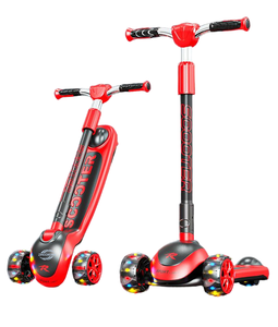 Trottinette pliable à 3 roues pour enfants, roues en PU, lumières LED, musique cool, trottinette pour garçons et filles - Product Image 3