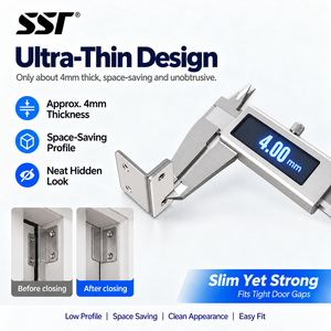 Cerradura Magnética para Puerta Corredera de Gabinete Metálico SSR, Adhesivo Fuerte, Diseño Moderno, Fácil Instalación, para Cocina, Sala de Estar, Baño - Product Image 4