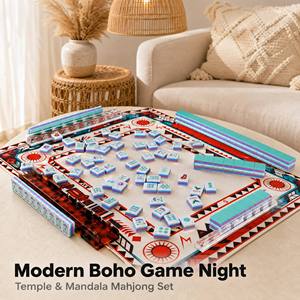 En stock : Jeu de Mahjong américain Four Seasons Manor en acrylique gravé UV, choix tendance similaire aux pions Oh My Mahjong - Product Image 2