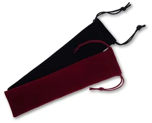 Cheap portable promotional velvet drawstring bag supplier pen gift pouch Velvet Pen Sleeve Velvet Drawstring Pouch