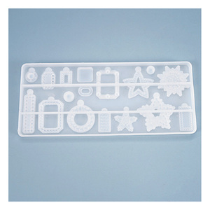 20 Stampi In Silicone Per Gioielli Fai Da Te, 5 Forme Geometriche Con Foro, Per Resina Epossidica