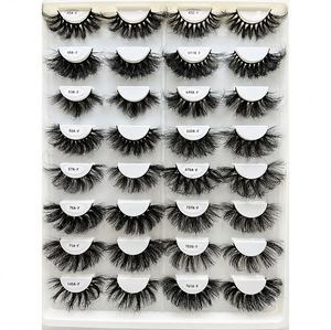 Cils en vison 100% faits main, longs et effilés, 20-25 mm, effet 3D, volumineux, courbure DD profonde, volume russe, en bande - Product Image 1