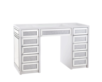 Table de maquillage miroir effet diamant écrasé avec éclairage