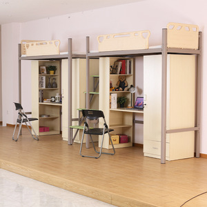Cama doble para dormitorio Yu Min HB-032T con barandilla y escaleras para dormitorio - Product Image 2