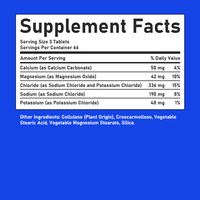 Comprimés d'électrolytes avec Calcium, Magnésium, Sodium, Chlorure de potassium, pour reconstituer les électrolytes, stimuler l'endurance et réduire la fatigue