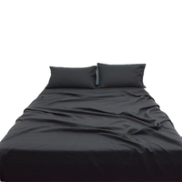 Vente en gros de drap de lit 100% lin parure de lit drap plat literie textile avec 2 taies d'oreiller linge de lit